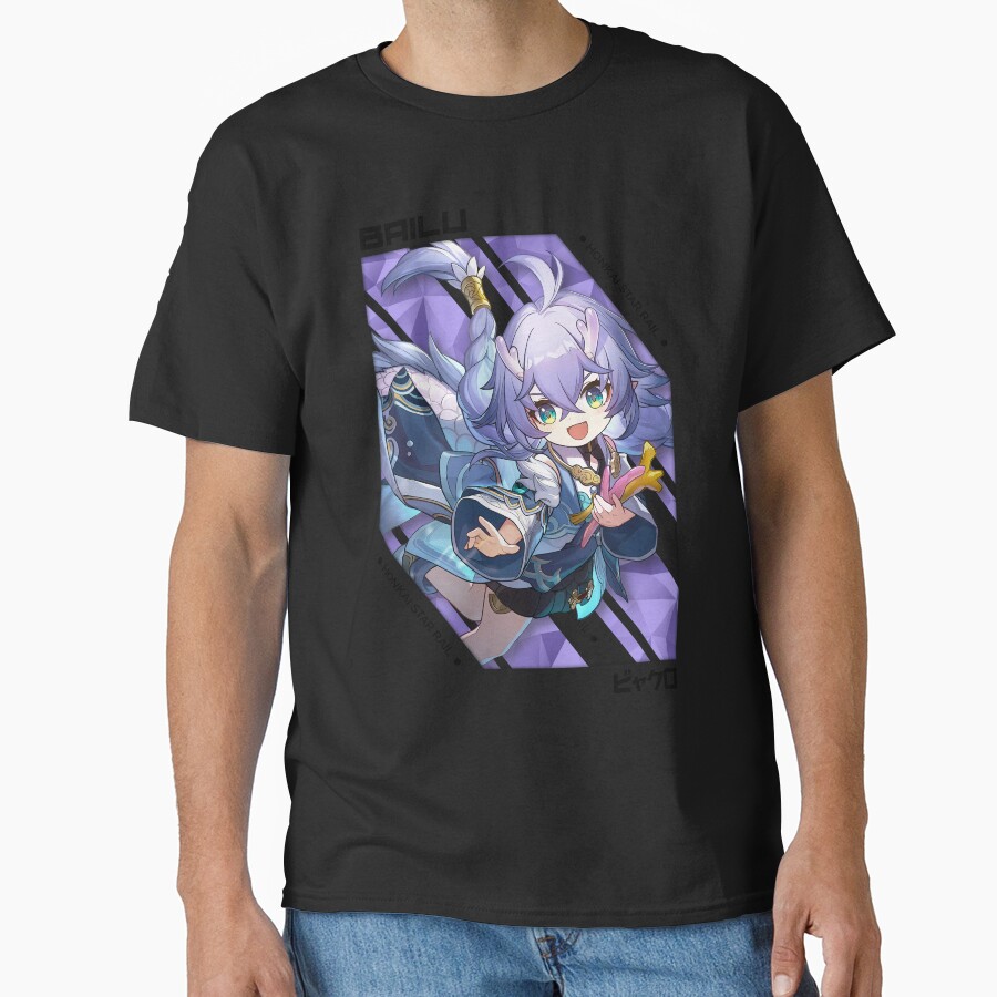 Bailu Honkai Star Rail V 1 Black Ver T-shirt - Image 2