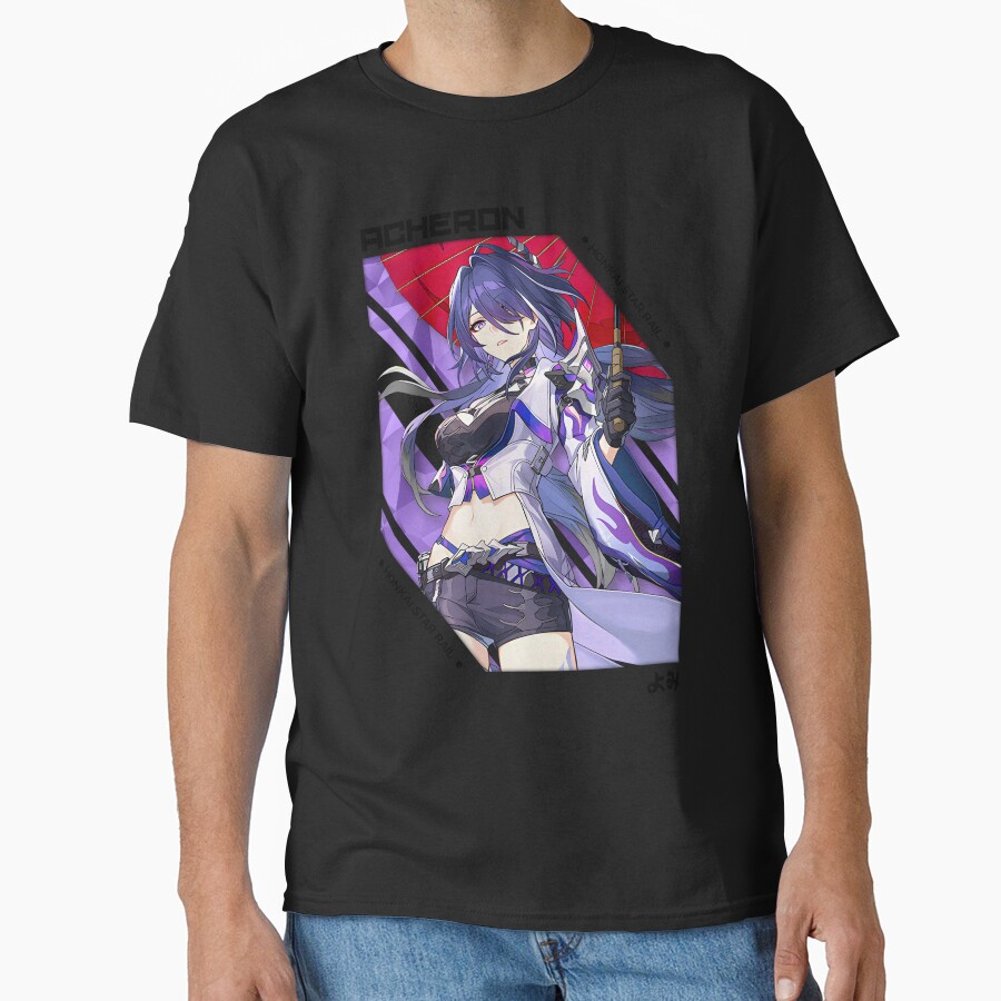 Acheron Honkai Star Rail V 1 Black Ver T-shirt - Image 2