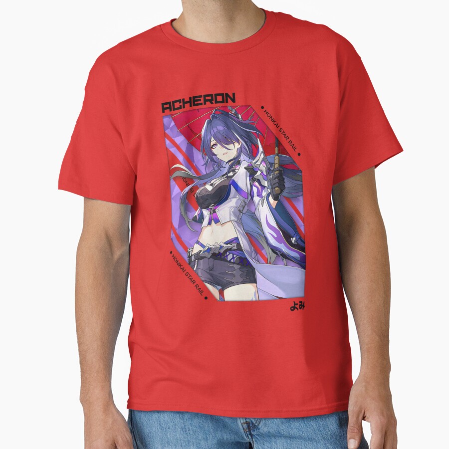 Acheron Honkai Star Rail V 1 Black Ver T-shirt - Image 5
