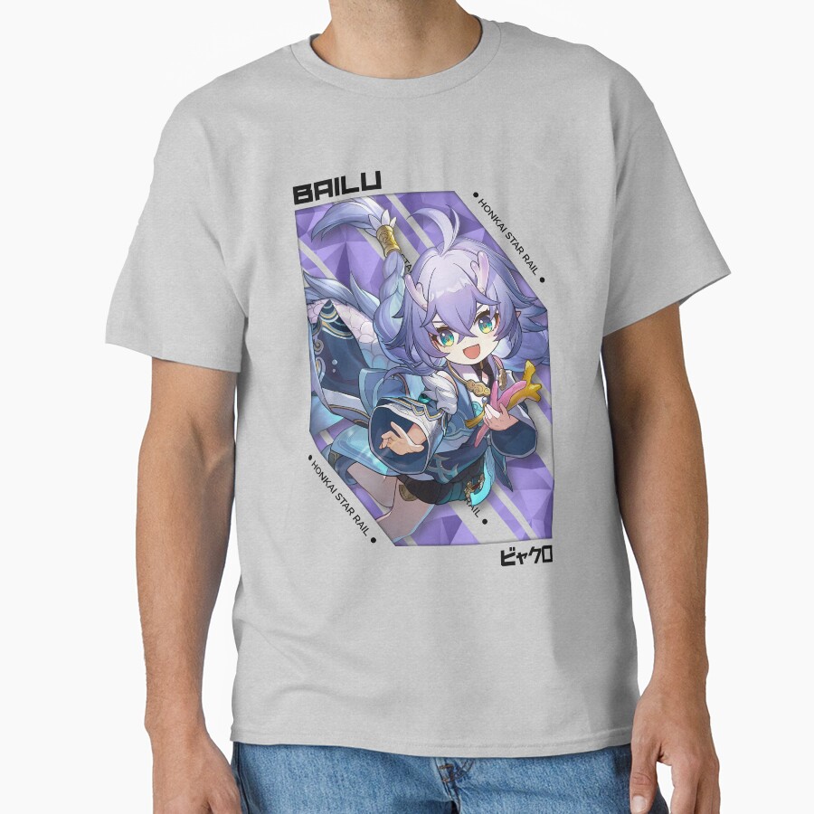 Bailu Honkai Star Rail V 1 Black Ver T-shirt - Image 3