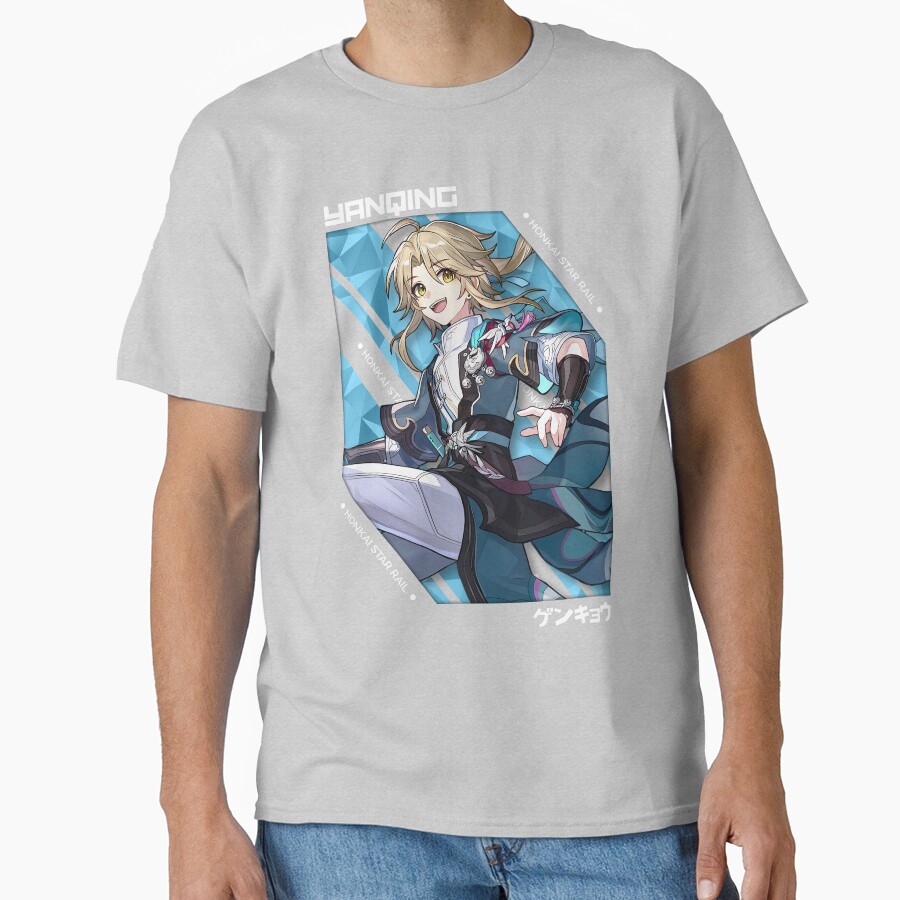 Yanqing Honkai Star Rail V 1 White Ver T-shirt - Image 3