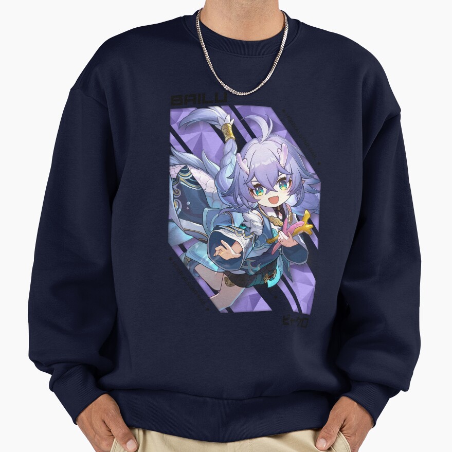 Bailu Honkai Star Rail V 1 Black Ver Sweatshirt - Image 5
