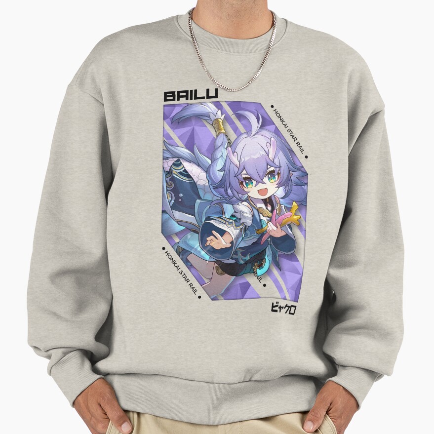Bailu Honkai Star Rail V 1 Black Ver Sweatshirt - Image 3