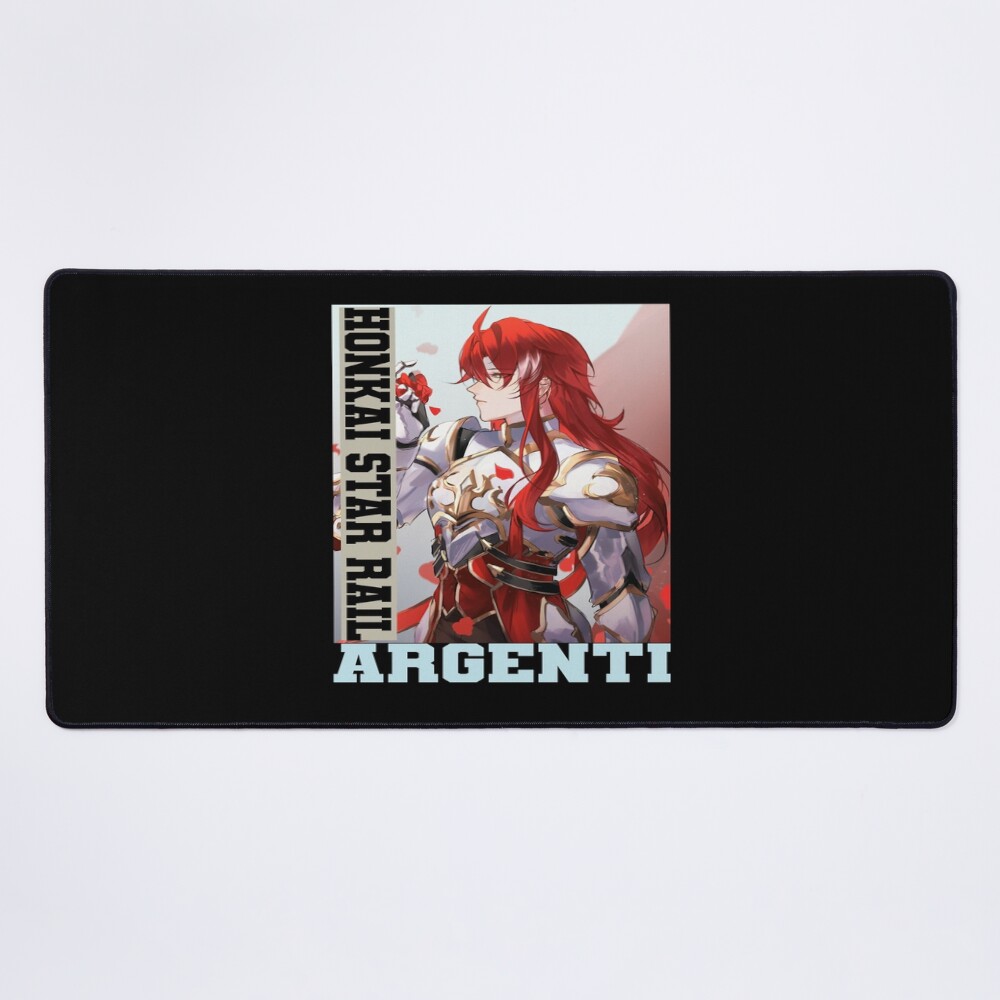 Argenti Honkai Star Rail Red Hair Mouse Pad