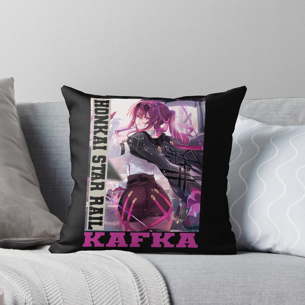 Kafka Honkai Star Rail Purplr Design Throw Pillow
