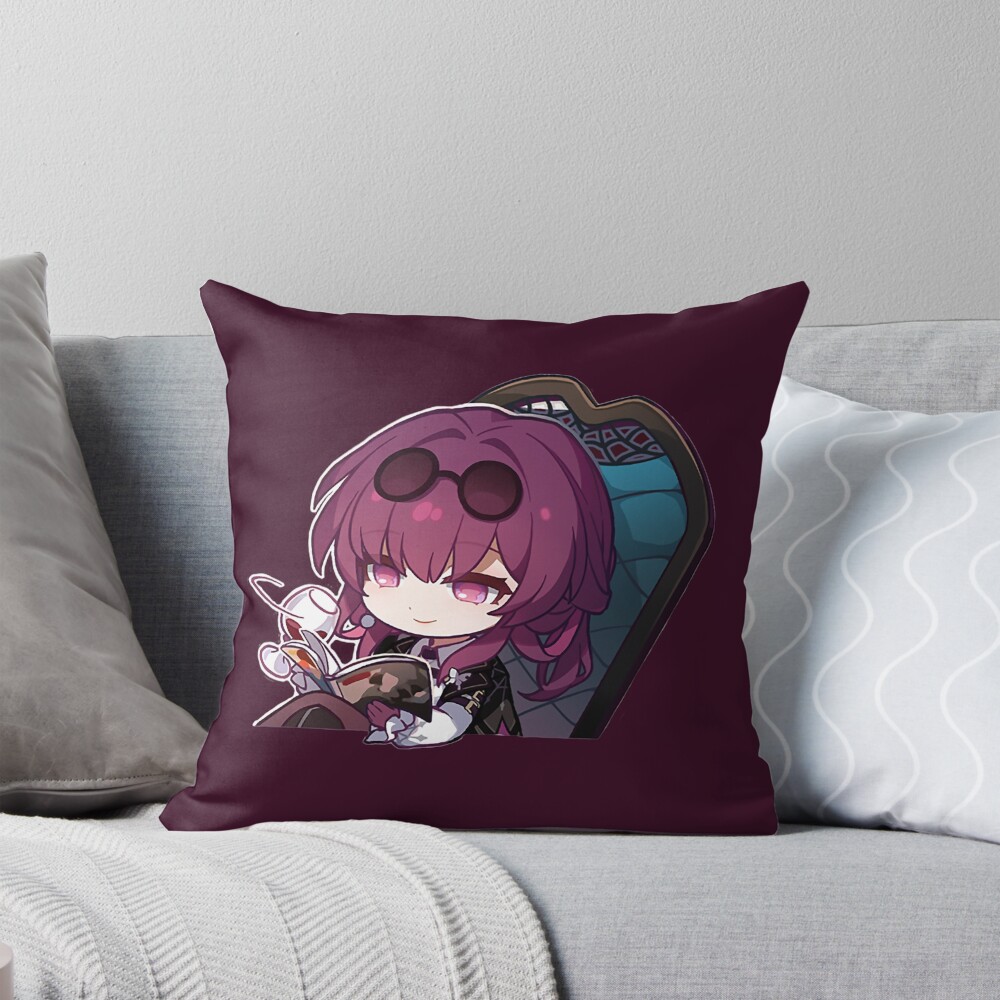 Kafka Honkai Star Rail Sticker Wine Throw Pillow