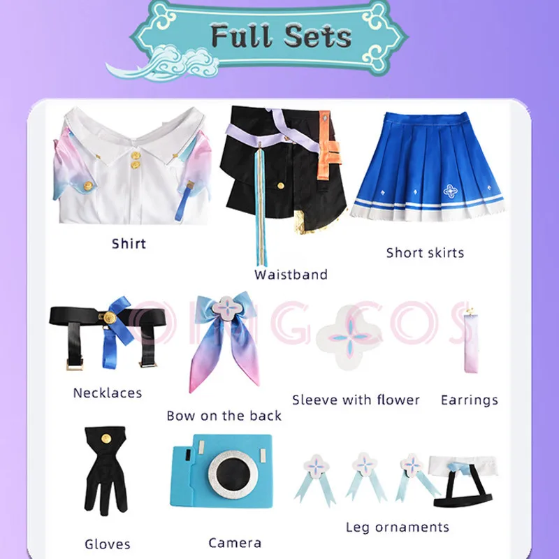March 7th Honkai Star Rail Carnival Uniform Wig Anime Halloween Costumes - Image 6